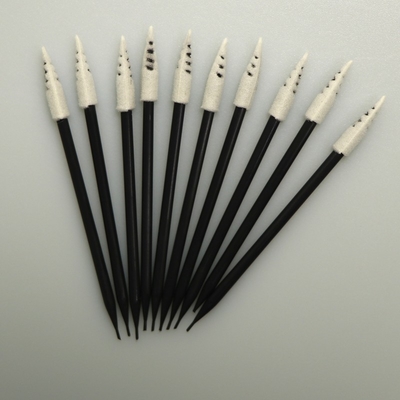 Aplikator Ujung Busa Runcing Spiral Bebas Lint Panjang 76mm