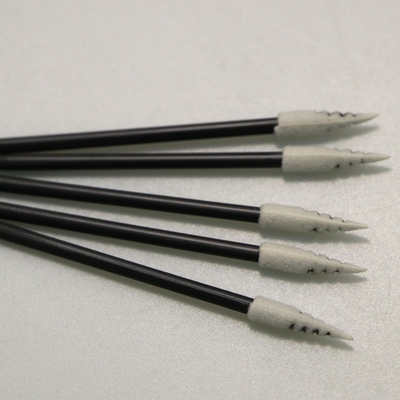 Aplikator Ujung Busa Runcing Spiral Bebas Lint Panjang 76mm
