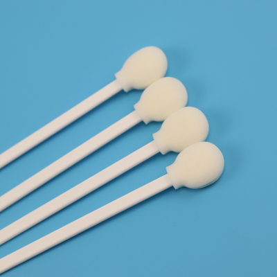 White PP Stick Medical Devices Cleaning Foam Tip Swab penyerapan cepat