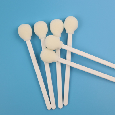 White PP Stick Medical Devices Cleaning Foam Tip Swab penyerapan cepat