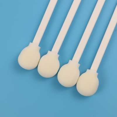 White PP Stick Medical Devices Cleaning Foam Tip Swab penyerapan cepat