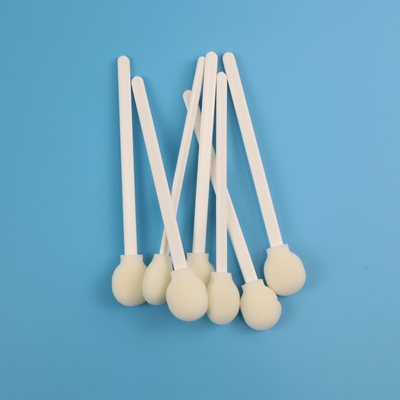 White PP Stick Medical Devices Cleaning Foam Tip Swab penyerapan cepat