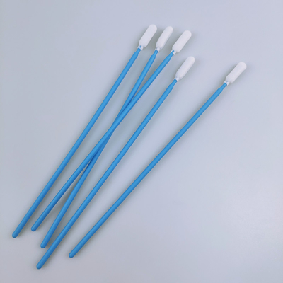6.5 "Open Cell Industrial Long Handle Cleanroom Swab Panjang 125mm Untuk Pembersihan PCB
