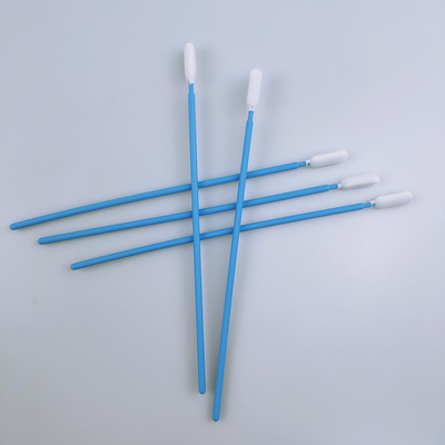 6.5 "Open Cell Industrial Long Handle Cleanroom Swab Panjang 125mm Untuk Pembersihan PCB
