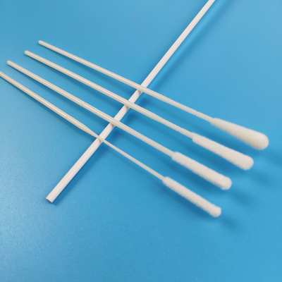 15cm EO Steril Flocked Nylon Nasal Koleksi Spesimen Swab Dengan Breaking Point