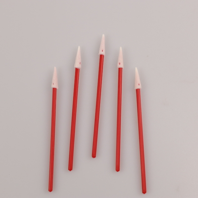 100 pcs Penggunaan Industri Tongkat PP Merah Mini Busa Menunjuk Untuk Membersihkan Headset