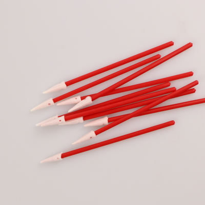 100 pcs Penggunaan Industri Tongkat PP Merah Mini Busa Menunjuk Untuk Membersihkan Headset