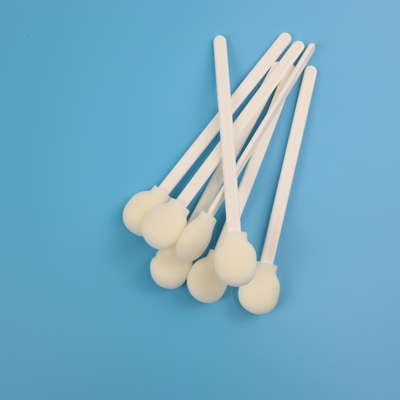 White PP Stick Round Foam Tip TOC Koleksi Spesimen Nasofaringeal