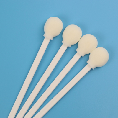 White PP Stick Round Foam Tip TOC Koleksi Spesimen Nasofaringeal