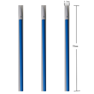 76mm Plastic Stick Micro Pointed Foam Cleaning Swab Untuk Cleanroom