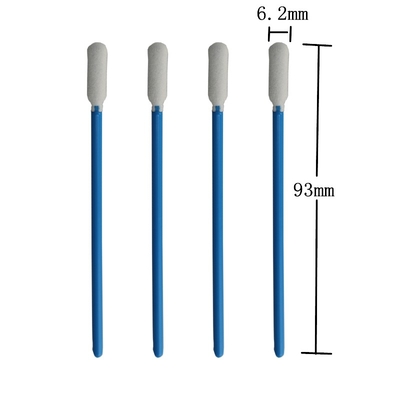 93mm Lint Free Industrial Foam Cleaning Swab Tongkat Pegangan Biru