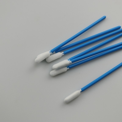 93mm Lint Free Industrial Foam Cleaning Swab Tongkat Pegangan Biru