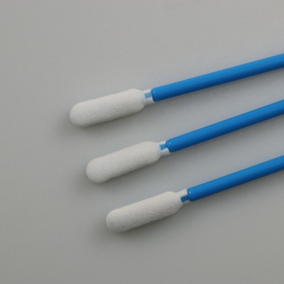 93mm Lint Free Industrial Foam Cleaning Swab Tongkat Pegangan Biru