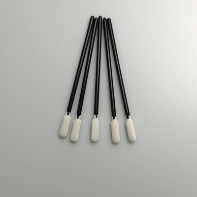 Round Head Cleanroom Foam Swab 93mm Lint Free Dengan Pegangan Hitam