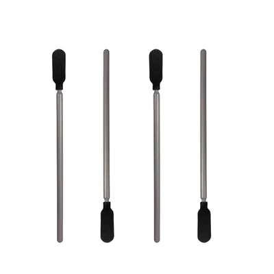 Abu-abu PP Stick Industrial Black Foam Tip Swab Bebas Debu
