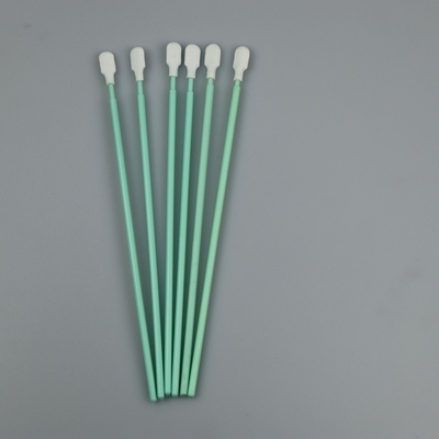 Gagang Panjang Rajutan Poliester Tip Cleanroom Swab Lint Gratis