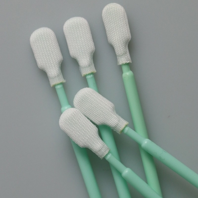 Gagang Panjang Rajutan Poliester Tip Cleanroom Swab Lint Gratis