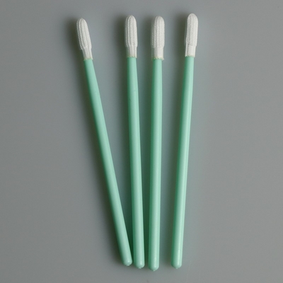 Double Rajutan ESD Cleanroom Polyester Mini Swab Bebas Debu