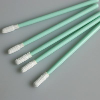 Double Rajutan ESD Cleanroom Polyester Mini Swab Bebas Debu
