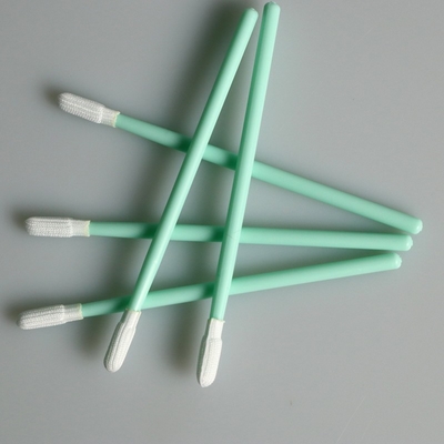 Double Rajutan ESD Cleanroom Polyester Mini Swab Bebas Debu