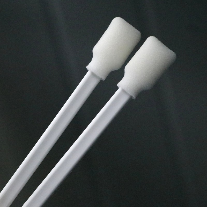 707 Disposable White PP Stick Square Sponge Stick Medical Foam Swab Applicator Untuk Perawatan Luka