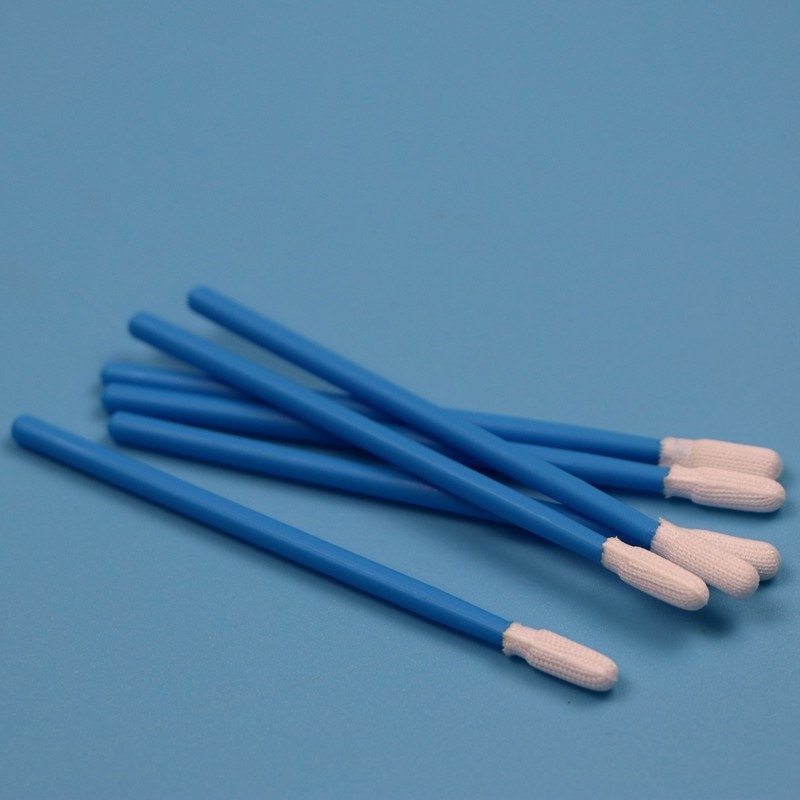 TX743 Lint Free Knitted Small ESD Cleanroom Swab Factory Cleaning Polyester Swab Stick