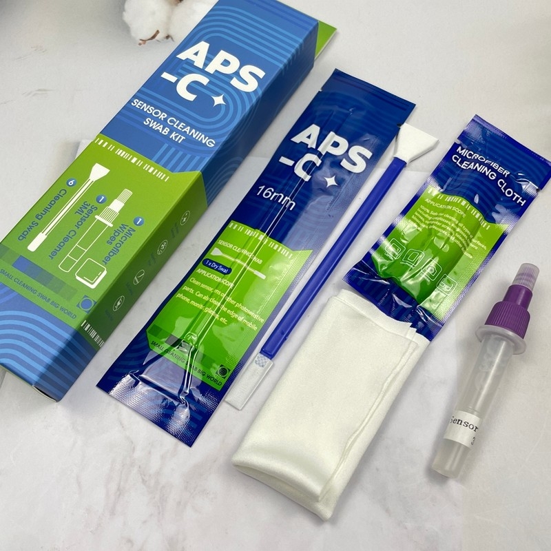 16mm APS-C Kamera Sensor Kit Pembersihan 3-in-1 Swabs Secara Individu Dikemas CMOS / CCD Pembersih Alat