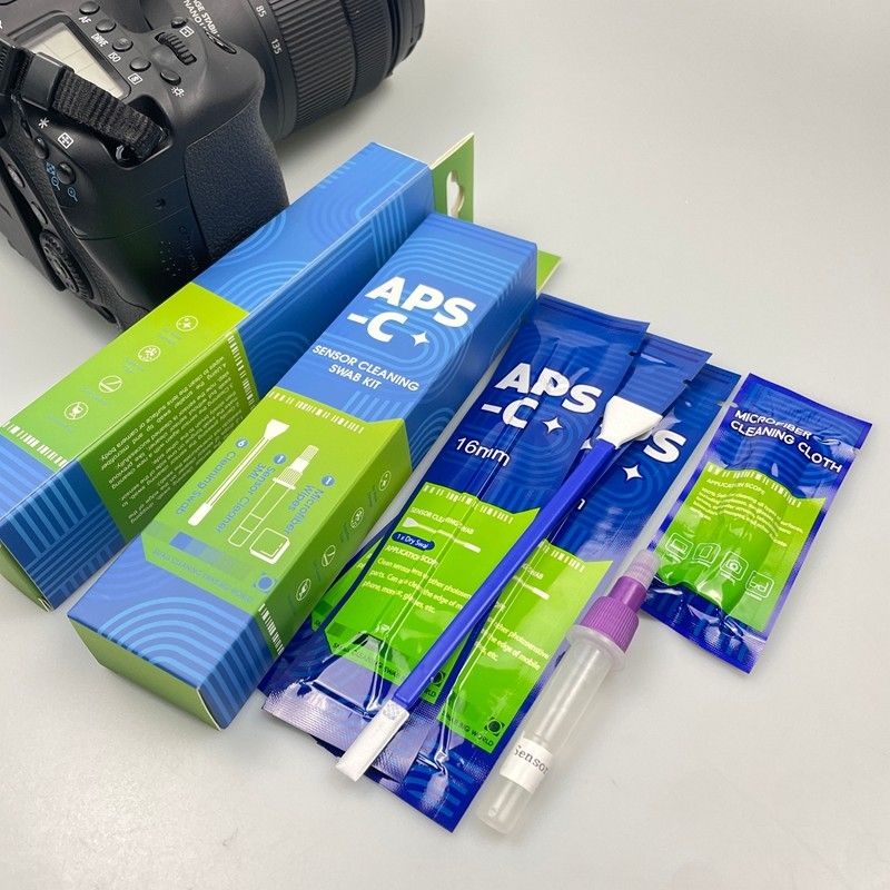 3 in 1 APS-C Kamera Sensor Swab Kit Pembersih Individu Dikemas Dengan Sensor Cleaner