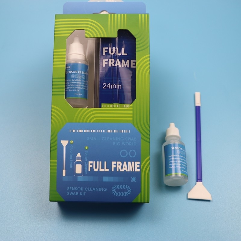 2 in 1 Lint Free Camera Cleaner Microfiber Sensor Swab Full Frame Camera Cleaning Kit dengan Cairan