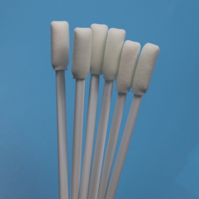 TX712 Lint Free Putih PP Stick 10mm persegi panjang Cleanroom Swab Printer Membersihkan ESD Foam Swab