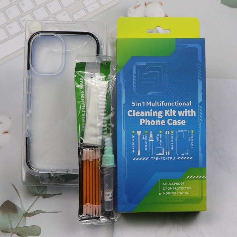 5 in 1 Pembersih Ponsel Swab Foam kecil Kit Pembersih Layar Ponsel Kit Pembersih Ponsel dengan Kasus Ponsel