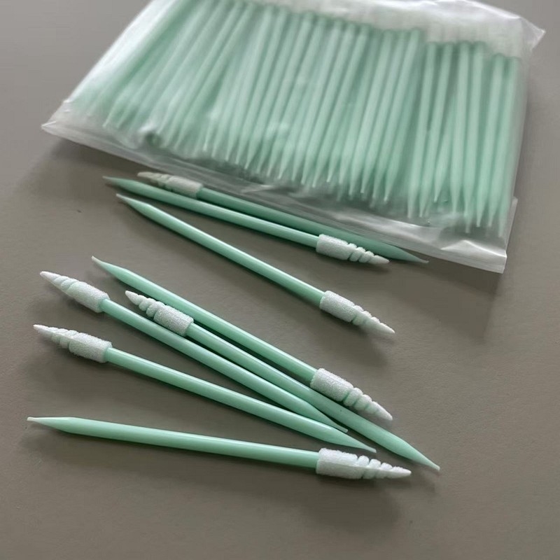 Professional TX751 Spiral Foam Tip Swabs Precision Gap Cleaners untuk penggunaan elektronik industri