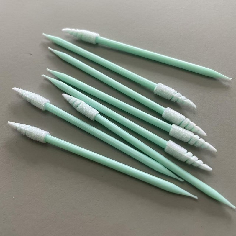 TX751 Spiral Foam Tipped Swab untuk Slot Gap debu Hapus Stick Aplikasi Kecil