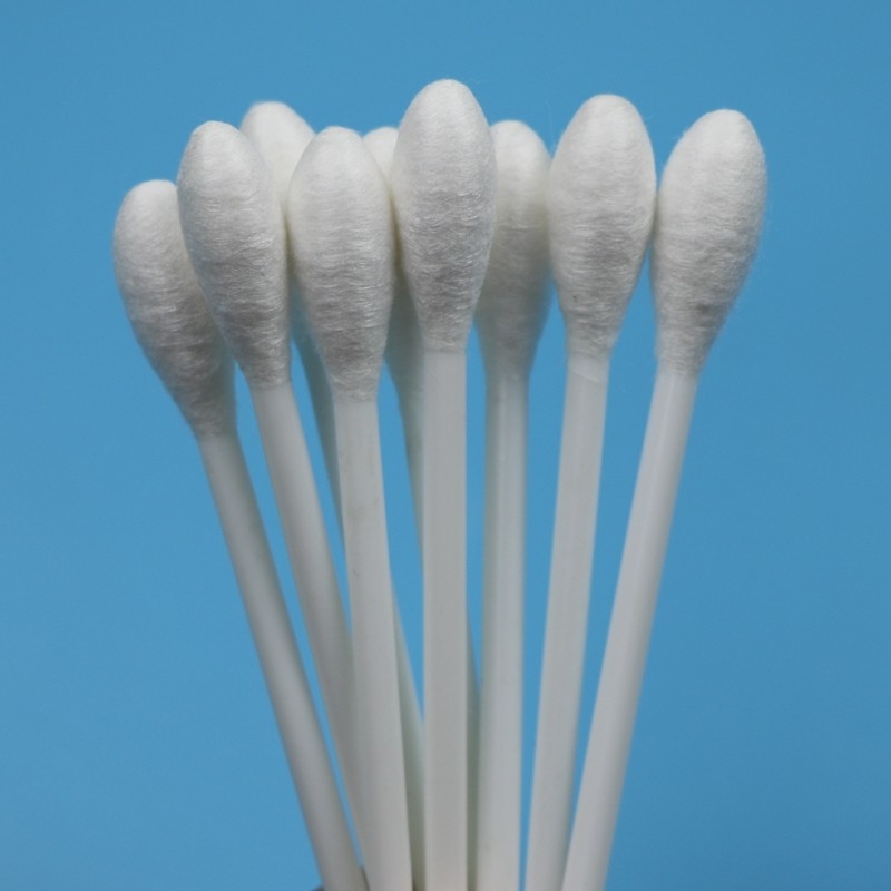 Disposable Putih PP Stick 10mm Kepala Besar Bulat Cotton Bud Medical Cotton Swab Applicator
