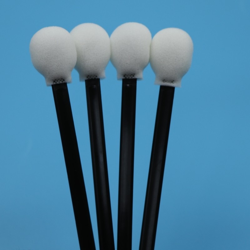 708 Lint Free Black Handle Sponge Stick Lingkaran Kamar Bersih Swab Perawatan Mobil Lollipop Swab busa