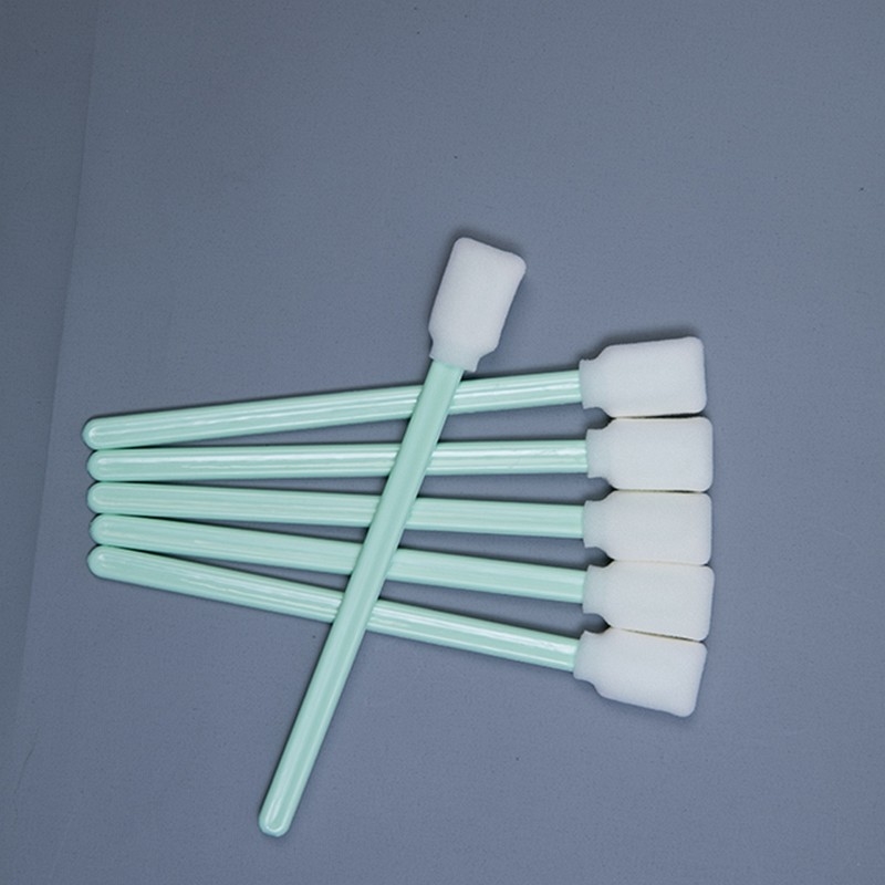 Cleanroom Grade Sponge Swabs Lint Free Thick Foam Cleaning Swabs Untuk Optik Elektronik