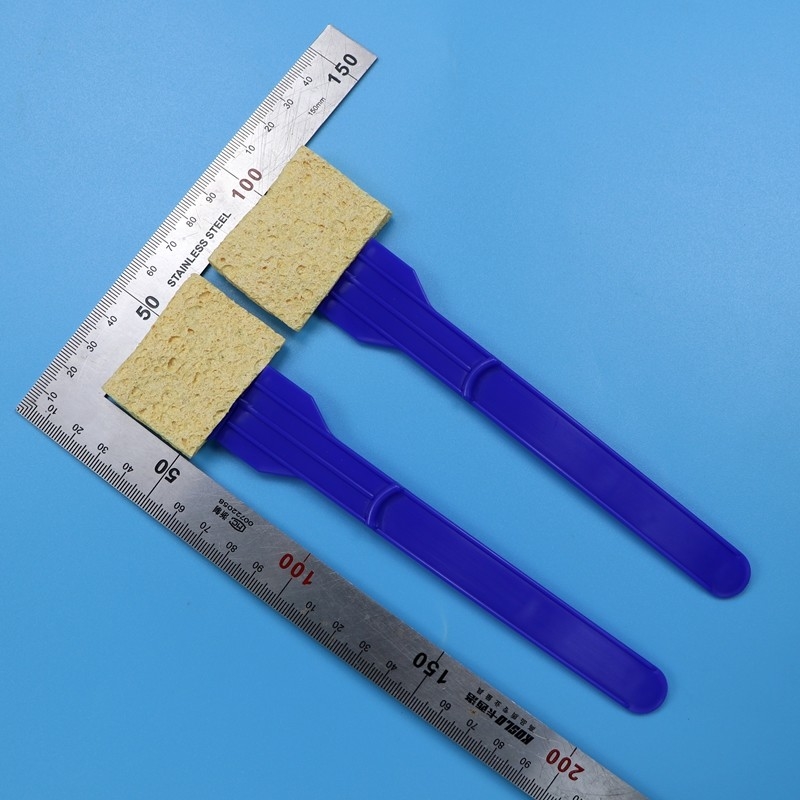 Sampel permukaan lingkungan dengan penyerapan tinggi Swab busa Cellulose Stick Mounted Sponge Swab untuk laboratorium