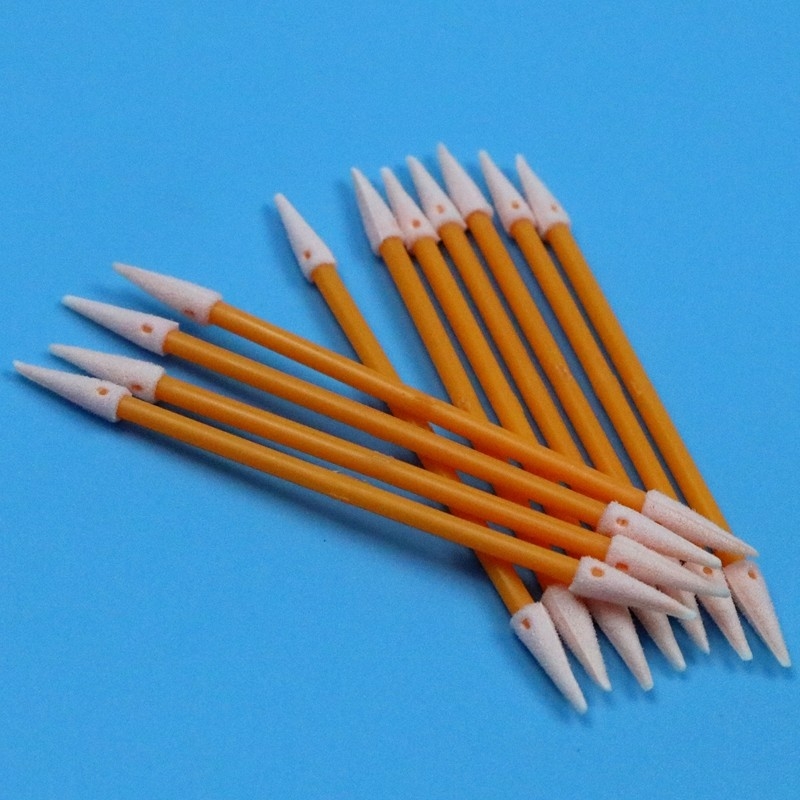 Lint Bebas Orange Stick Double Ended Sponge Pointed Detail Swab Cleanroom Swab busa