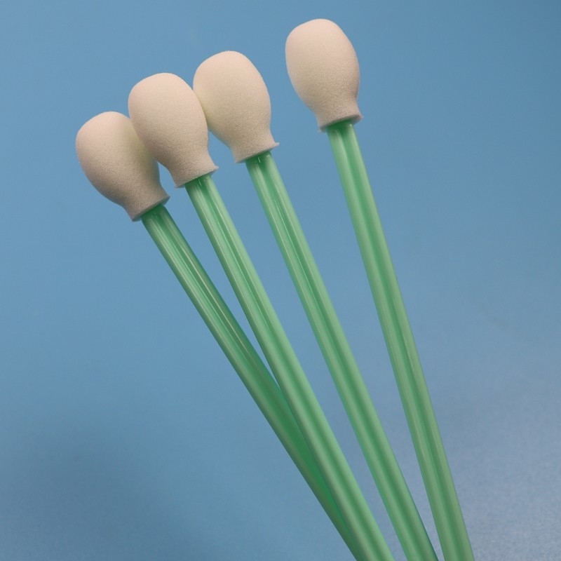 Lint Free 180mm Extra Long Handle Sponge Bulat Detail Swab Printer Pembersih Swab busa