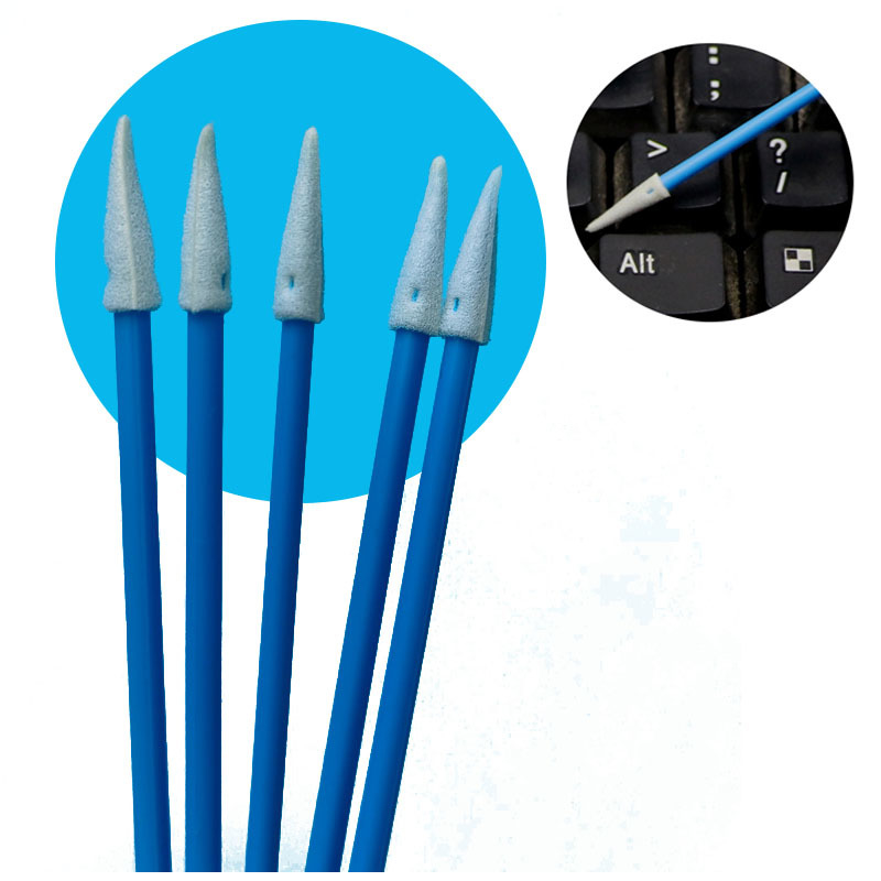 TX750 Ultra Low Lint Mini Pointed Cleanroom Sponge Detailing Swab ESD Foam Swab untuk Pembersihan Presisi