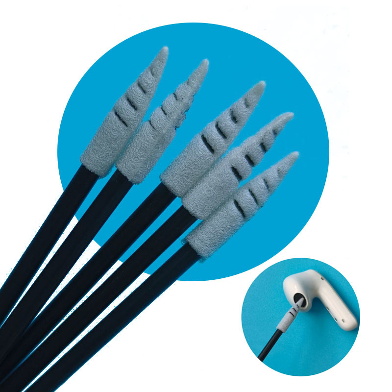 751 Lint Free Spiral Pointed Cleanroom Sponge Detailing Swab Precision Foam Swab untuk Pembersihan Mobil