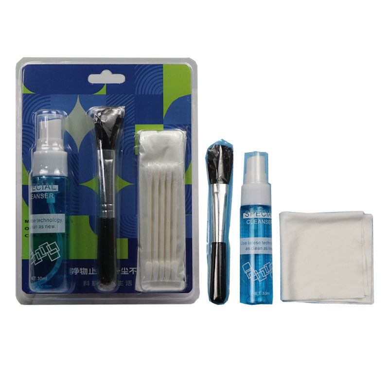 4 in 1 Portable Microfiber Cleaning Wipes Screen Cleaner Laptop Lens Cleaning Kit dengan Solusi