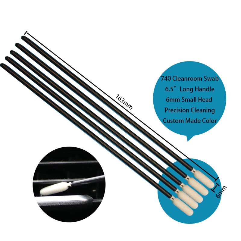 TX740 Bebas Serat 6.5 "Pegangan Ekstra Panjang Spons Presisi Detailing Swab Printer Busa Pembersih untuk Pembersihan Mobil