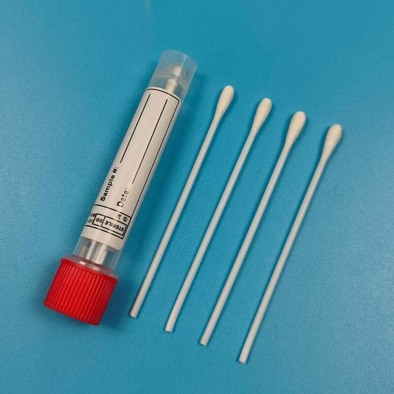9Cm PS Stick Dacron Steril Oral Swab Tes Flu Koleksi Spesimen Swab Swab Pengambilan Sampel Permukaan untuk Pemantauan Lingkungan