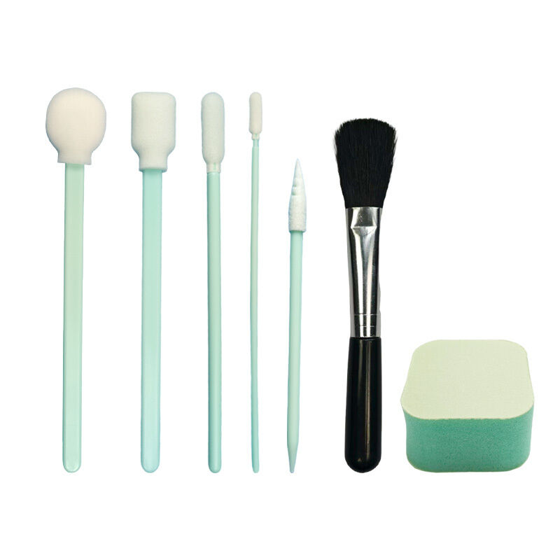 Kit Swab Busa Pembersih Presisi Portabel Kit Swab Detail Kit Pembersih Mobil dengan Sikat Spons