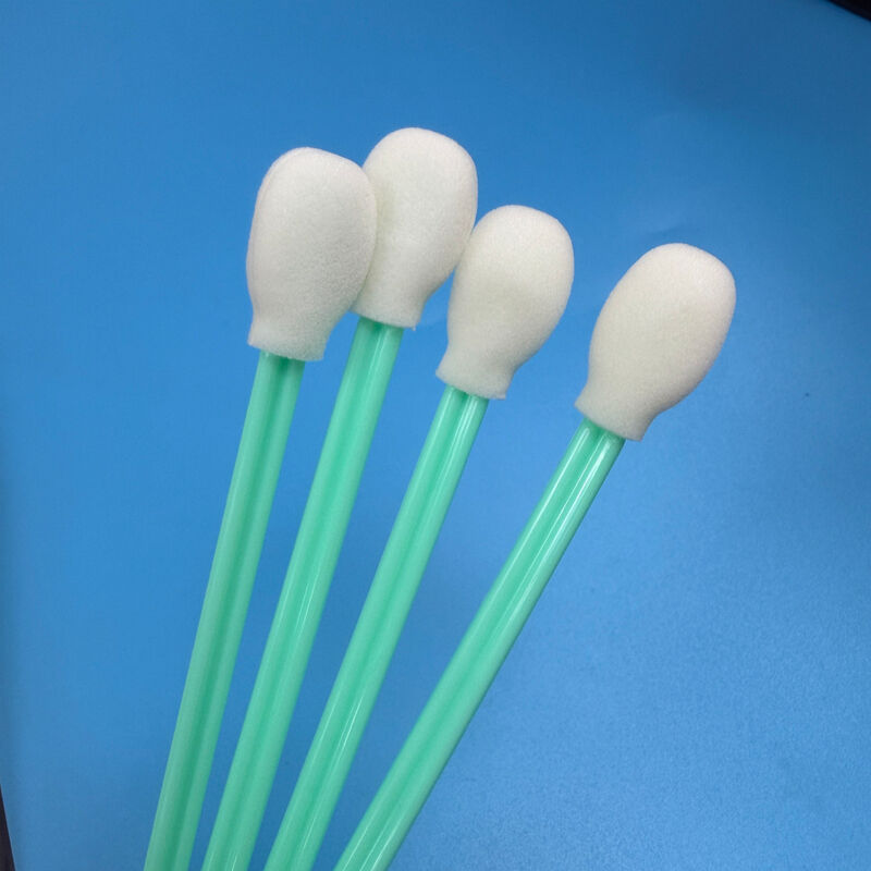 Swab Spons Bulat 180Mm - Gagang Hijau, 50 Buah - untuk Ventilasi AC, Celah Dasbor, Jalur Kursi & Kisi Defroster - Otomotif