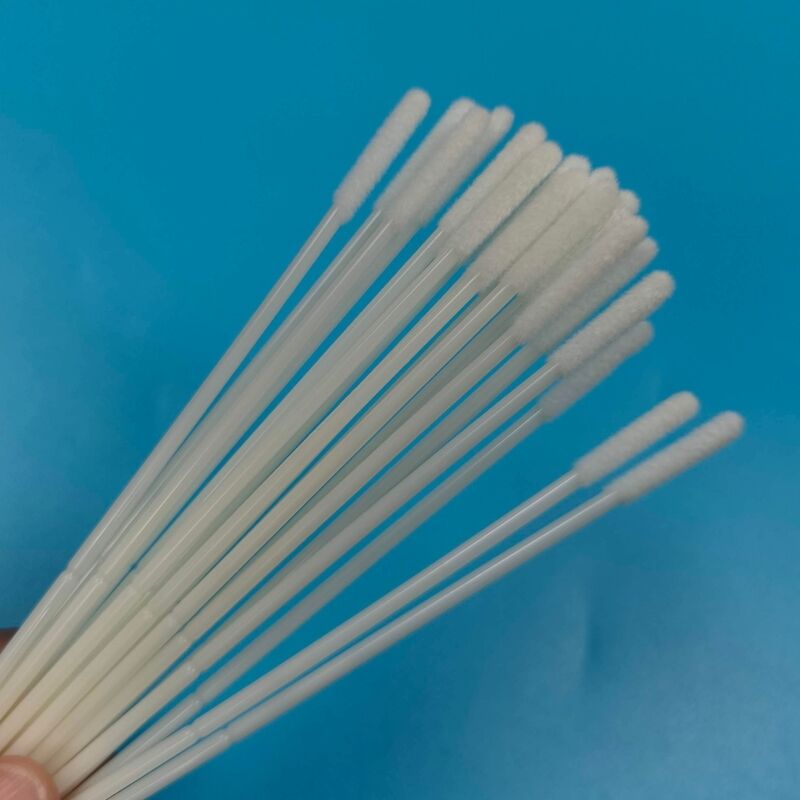 Individu Terbungkus Kuat ABS Stick Steril Flocked Nylon Swab Nasal Swab Flu Test Sampling Swab Mulut Sampel Pengumpulan Swab