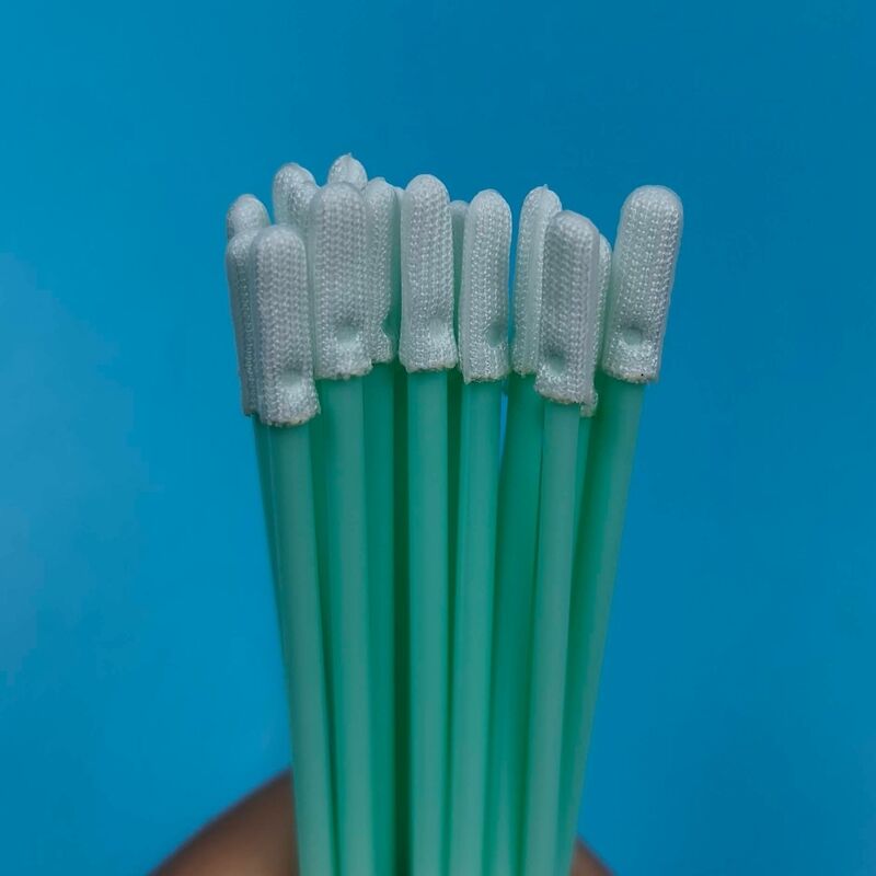 TX758 Swab Cleanroom Datar Kecil Bebas Serat Pembersih Semikonduktor Swab Poliester ESD Pecision Cleaning Swab