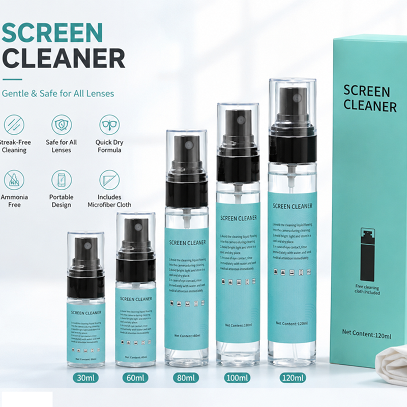 30mL-120mL Pembersih Elektronik Bebas Garis - dengan Kain untuk Monitor Game, Headset VR & Kacamata Pintar