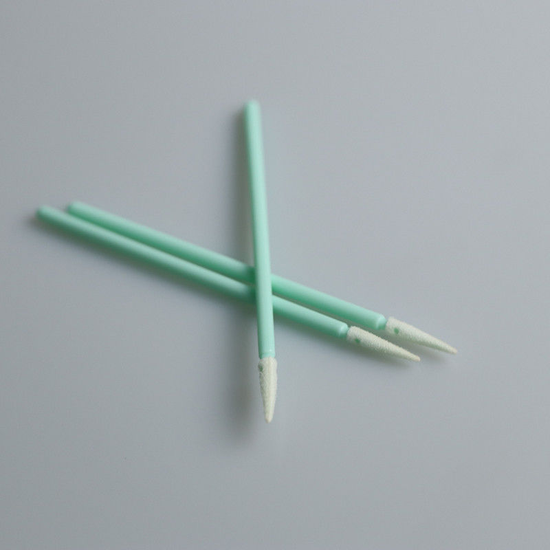 Dust Free Cleanroom Foam Swab dengan Micro Pointed Tip untuk Pembersihan Elektronik 76mm panjang